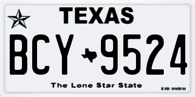 TX license plate BCY9524