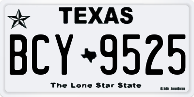 TX license plate BCY9525