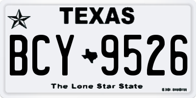 TX license plate BCY9526