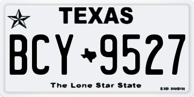 TX license plate BCY9527
