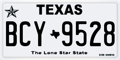 TX license plate BCY9528