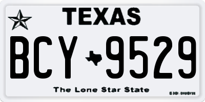 TX license plate BCY9529