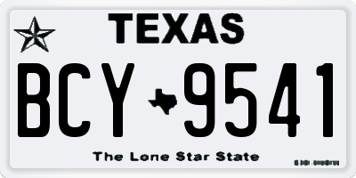 TX license plate BCY9541