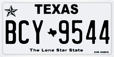 TX license plate BCY9544