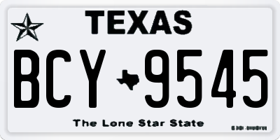 TX license plate BCY9545