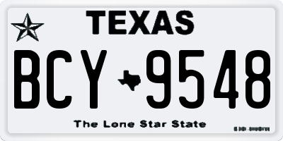 TX license plate BCY9548