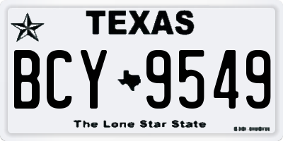 TX license plate BCY9549
