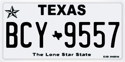 TX license plate BCY9557