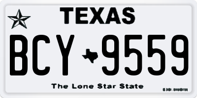TX license plate BCY9559