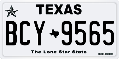 TX license plate BCY9565