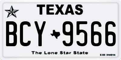 TX license plate BCY9566