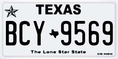 TX license plate BCY9569