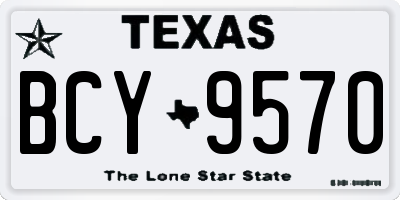TX license plate BCY9570