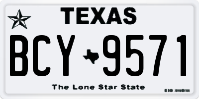 TX license plate BCY9571
