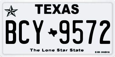 TX license plate BCY9572