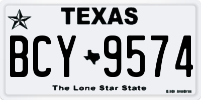TX license plate BCY9574