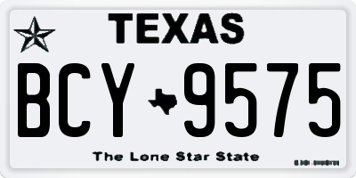 TX license plate BCY9575