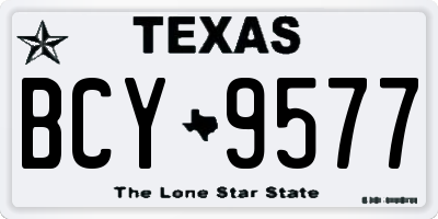 TX license plate BCY9577