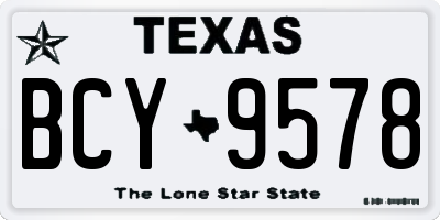 TX license plate BCY9578
