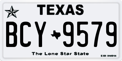 TX license plate BCY9579