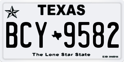 TX license plate BCY9582