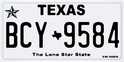 TX license plate BCY9584
