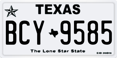 TX license plate BCY9585