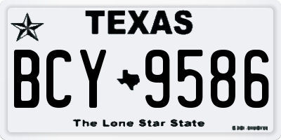 TX license plate BCY9586