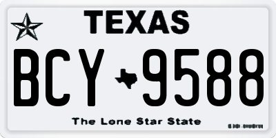 TX license plate BCY9588