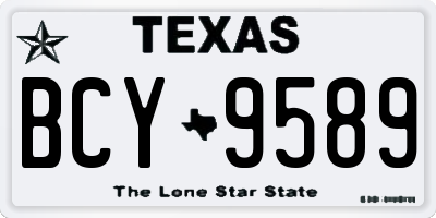 TX license plate BCY9589