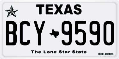 TX license plate BCY9590