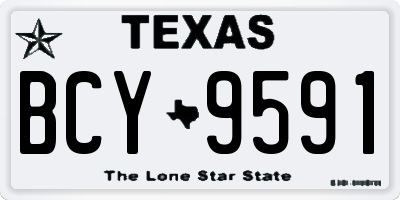 TX license plate BCY9591