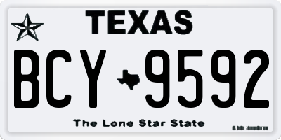 TX license plate BCY9592