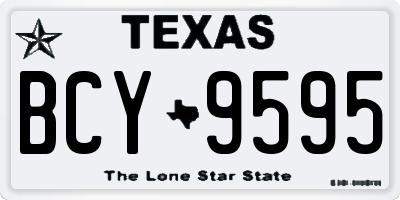 TX license plate BCY9595