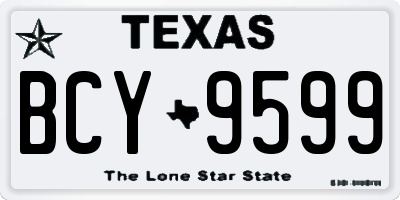TX license plate BCY9599