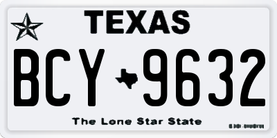 TX license plate BCY9632