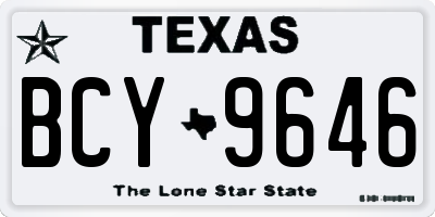 TX license plate BCY9646