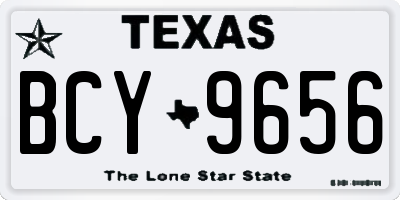 TX license plate BCY9656