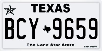 TX license plate BCY9659