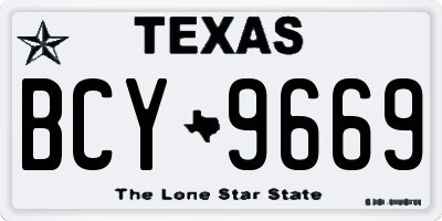 TX license plate BCY9669