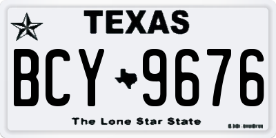 TX license plate BCY9676