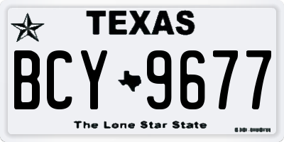 TX license plate BCY9677
