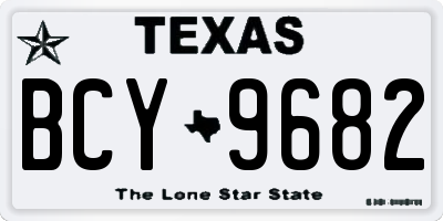 TX license plate BCY9682