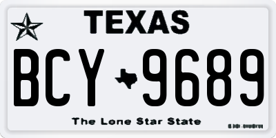 TX license plate BCY9689