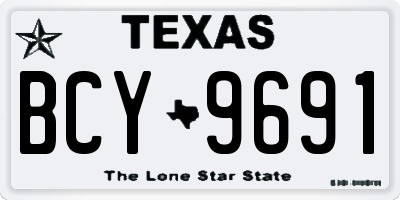 TX license plate BCY9691