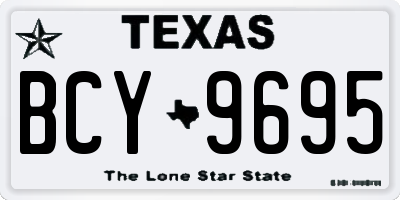 TX license plate BCY9695