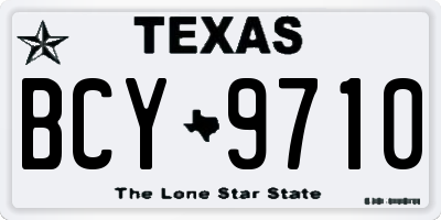 TX license plate BCY9710
