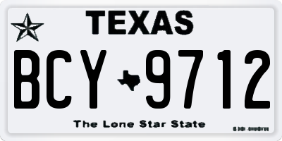 TX license plate BCY9712