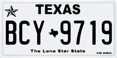 TX license plate BCY9719
