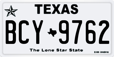 TX license plate BCY9762